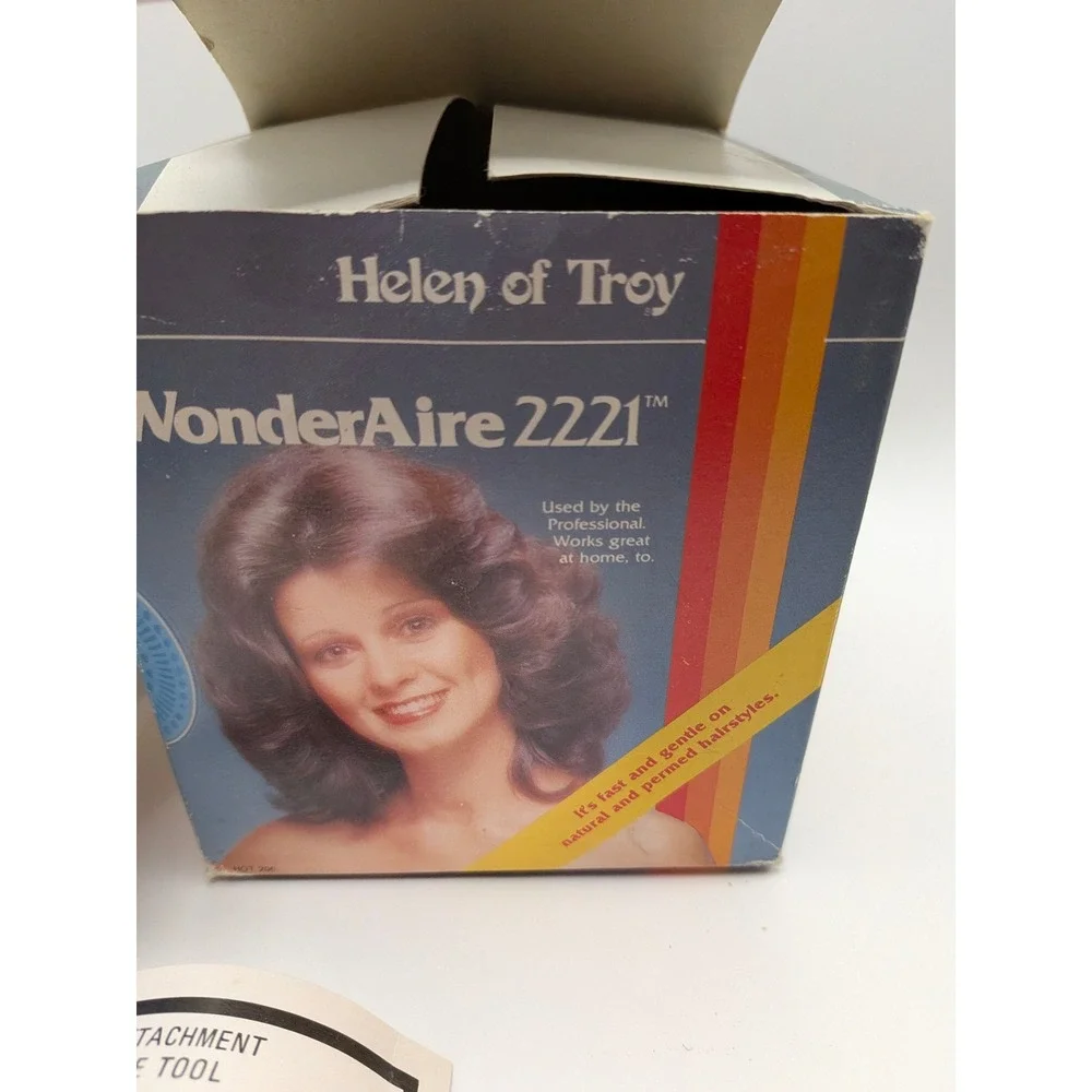 Vtg Helen of Troy WonderAire 2221 Hair Dryer Air Diffuser Attachment Blue volume